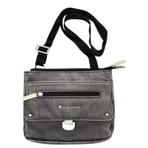 Sherpani Zoom Crossbody Bag OS Women Gray Mint Green Utility Travel 9"x7"